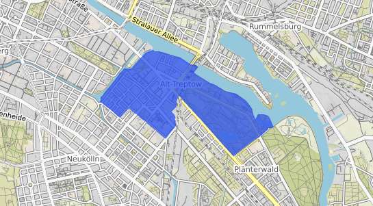 Bodenrichtwertkarte Berlin Alt Treptow